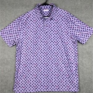 Fore Fathers Dr Pepper Blackberry Polo Shirt All Over Print XL Purple Mens